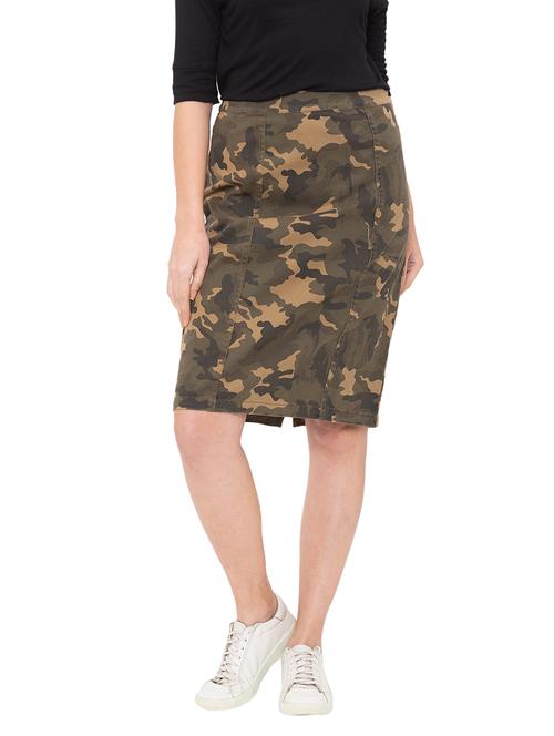 mid rise camouflage straight skirt - 17208914 - Very Small Image - 1