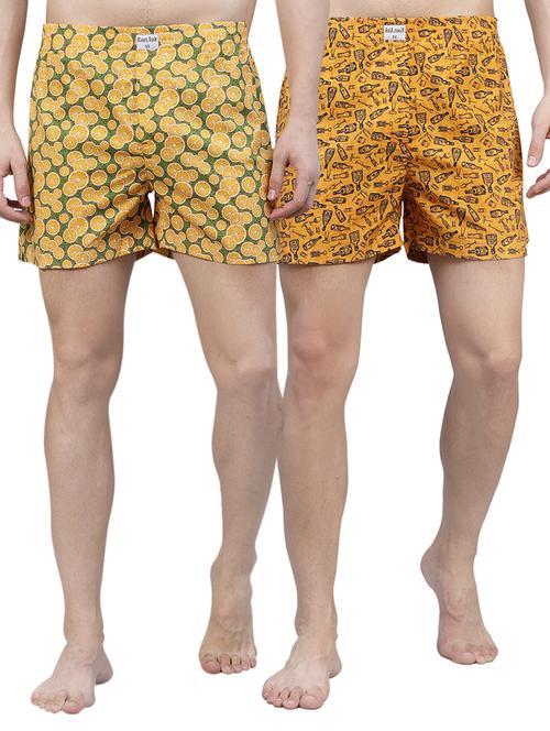 yellow printed boxers (set of 2) - 17209031 - Very Small Image - 1