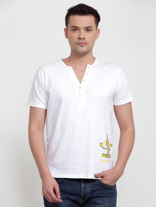 white front print t-shirt - 17209254 - Very Small Image - 1