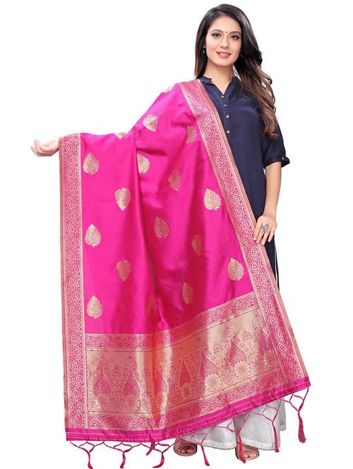 self design banarasi dupatta - 17209313 - Very Small Image - 1