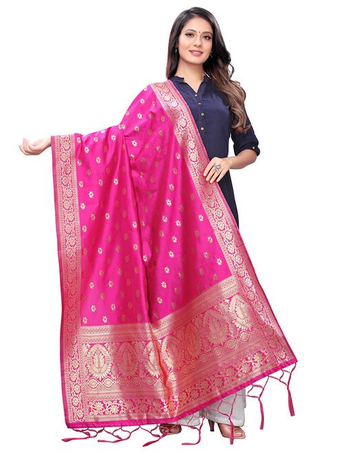 self design banarasi dupatta - 17209318 - Very Small Image - 1