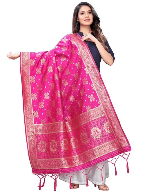 self design banarasi dupatta - 17209328 - Very Small Image - 1