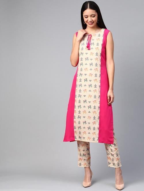 printed kurta pant set - 17209347 - Very Small Image - 1