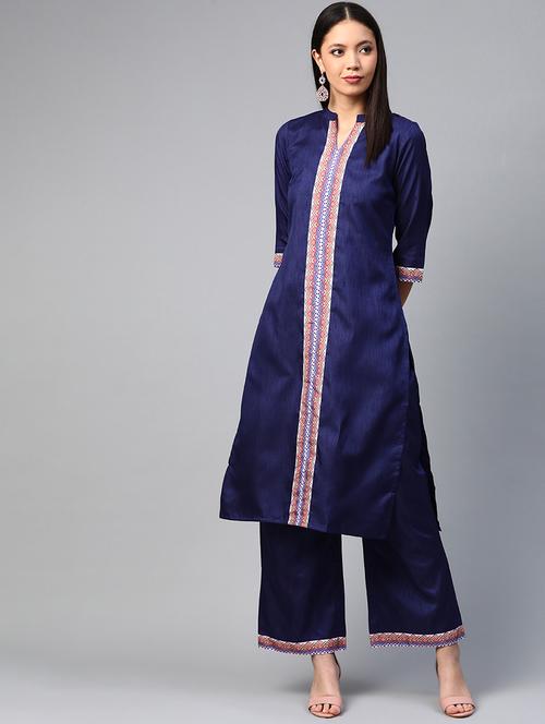 printed kurta palazzo set - 17209375 - Very Small Image - 1