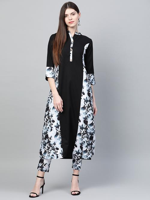 floral kurta pant set - 17209381 - Very Small Image - 1