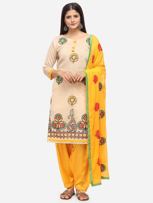 embroidered unstitched suit - 17209770 - Very Small Image - 1