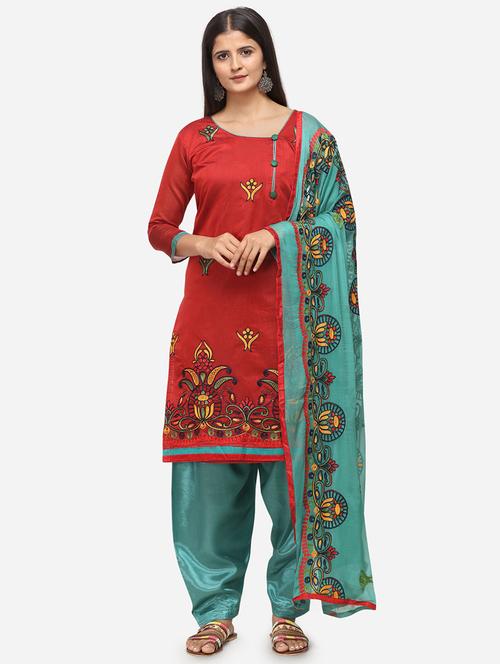 embroidered unstitched suit - 17209772 - Very Small Image - 1