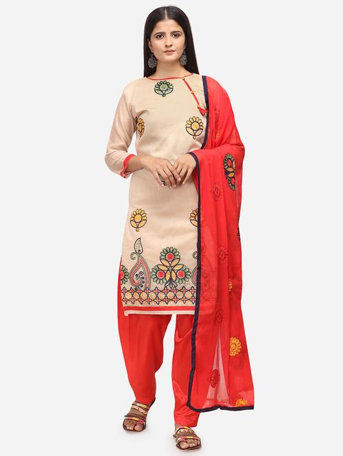 embroidered unstitched suit - 17209773 - Very Small Image - 1