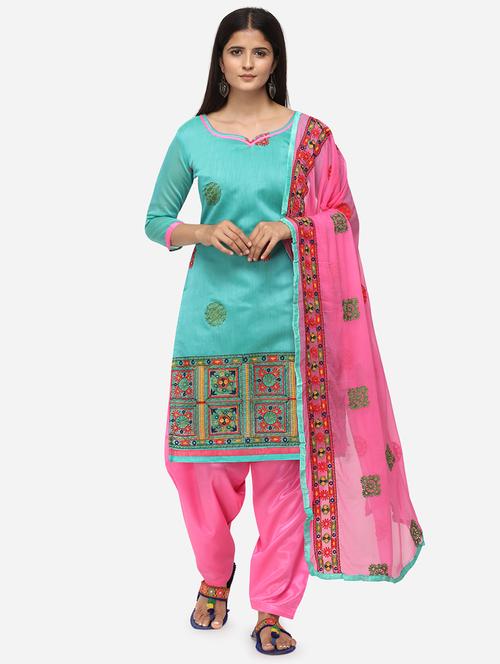 embroidered unstitched suit - 17209779 - Very Small Image - 1