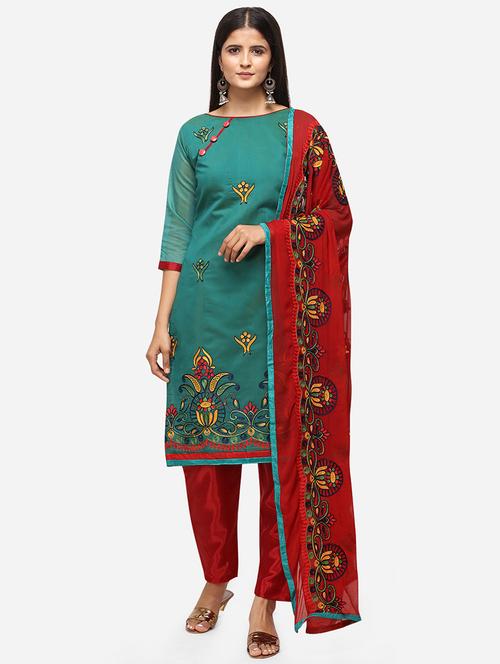 embroidered unstitched suit - 17209782 - Very Small Image - 1