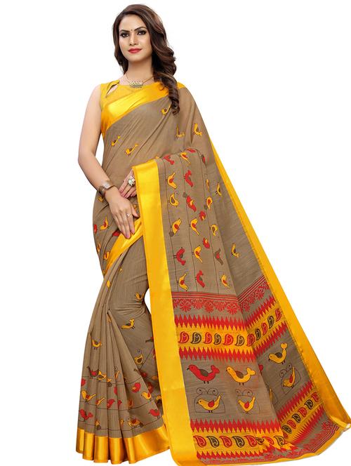 conversational printed saree with blouse - 17210786 - Very Small Image - 1