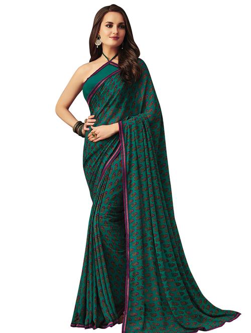 floral printed saree - 17210800 - Very Small Image - 1