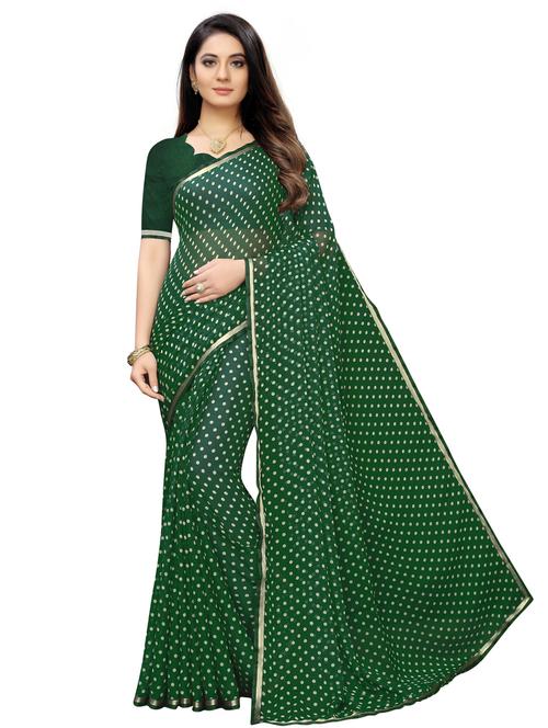 polka dot printed saree - 17210807 - Very Small Image - 1