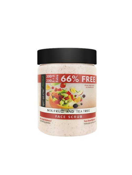 go glow by berina mix fruit & tea tree face scrub, 500ml - 17210886 - Very Small Image - 1