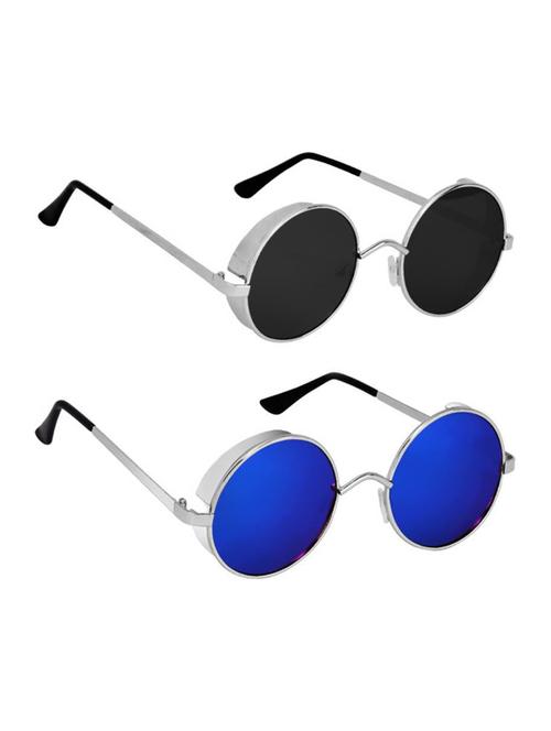 premium black metal frame sunglasses for men(set of 2) - 17211917 - Very Small Image - 1