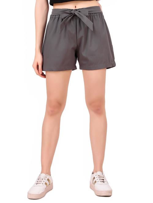 tie front solid short - 17212486 - Very Small Image - 1