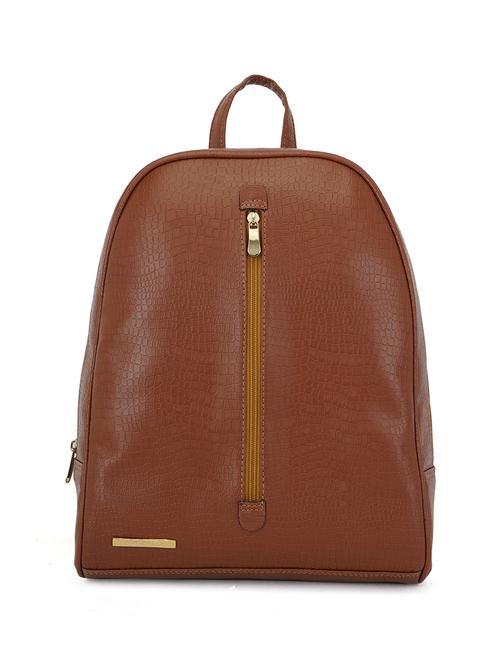tan leatherette (pu) regular backpack - 17213017 - Very Small Image - 1