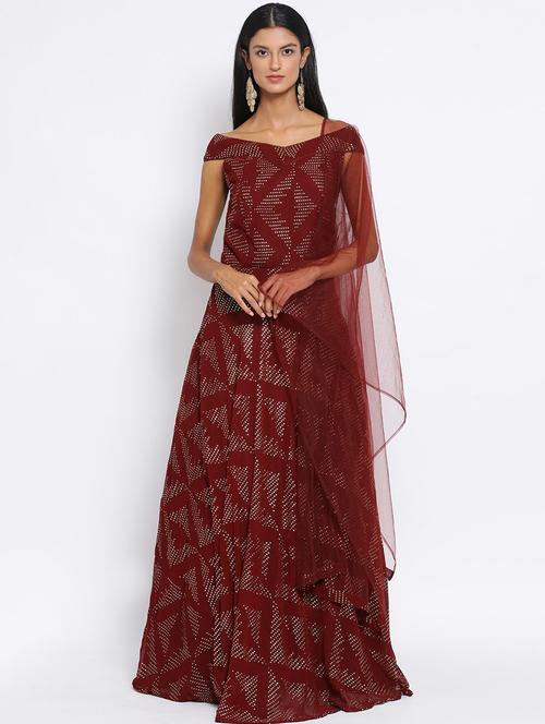 embellished net cocktail gown - 17213061 - Very Small Image - 1