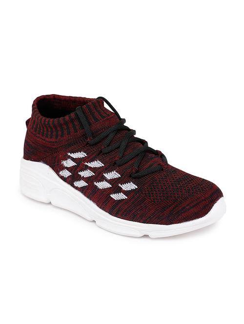 maroon slip on sports shoes - 17213690 - Very Small Image - 1