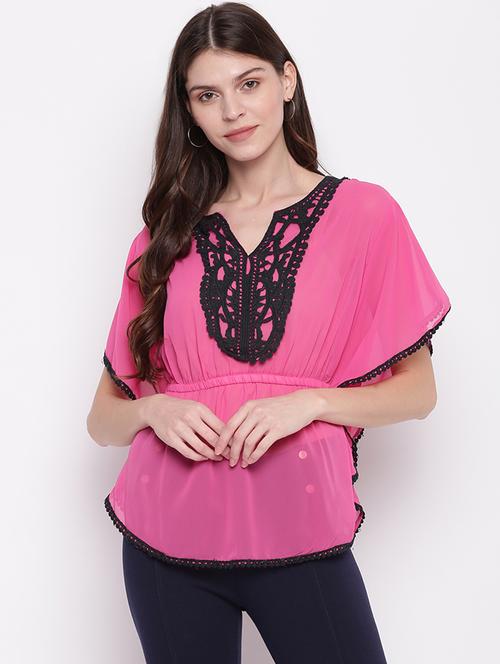 kimono sleeves embroidered top - 17216341 - Very Small Image - 1