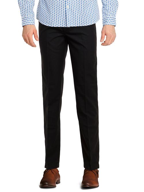 black solid chinos - 17218396 - Very Small Image - 1