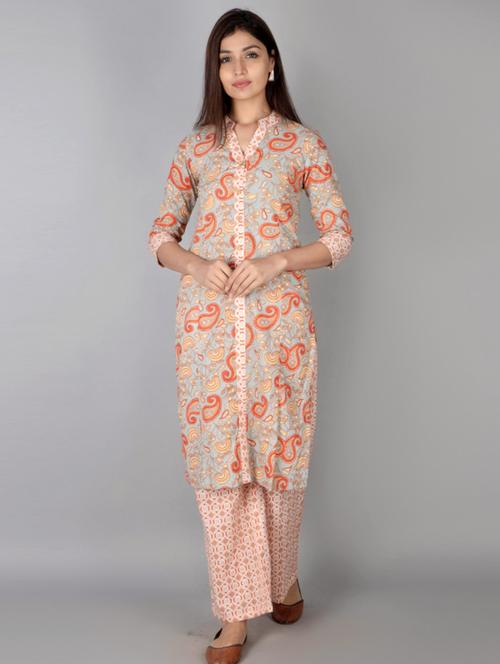 paisley kurta palazzo set - 17218552 - Very Small Image - 1