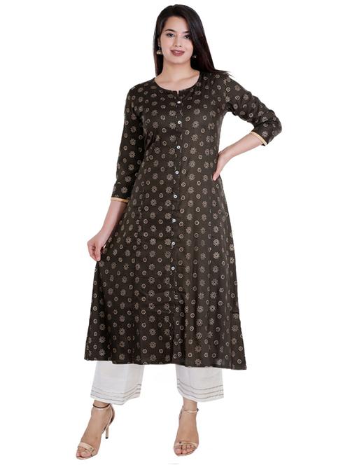 foil print kurta palazzo set - 17219196 - Very Small Image - 1