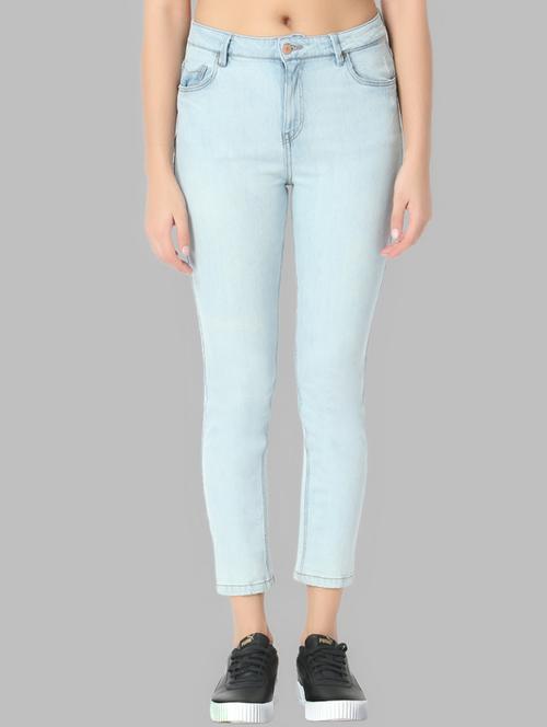 light blue cotton blend jean - 17219302 - Very Small Image - 1