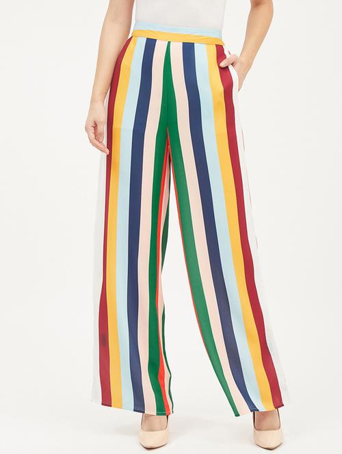 high rise striped trouser - 17225190 - Very Small Image - 1
