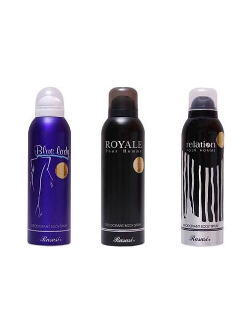 rasasi blue lady,royal,relation deodorant spray - for men & women (450 ml) - 17225453 - Very Small Image - 1