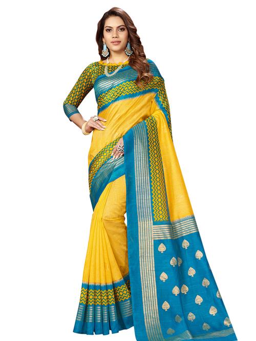 foil printed saree - 17225597 - Very Small Image - 1