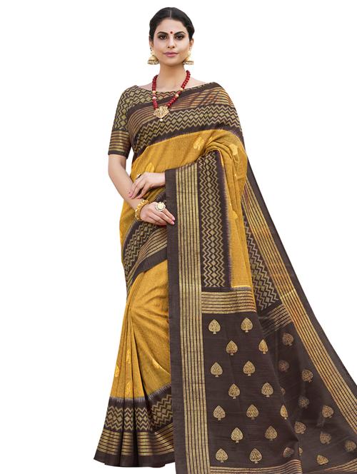 foil printed saree - 17225599 - Very Small Image - 1