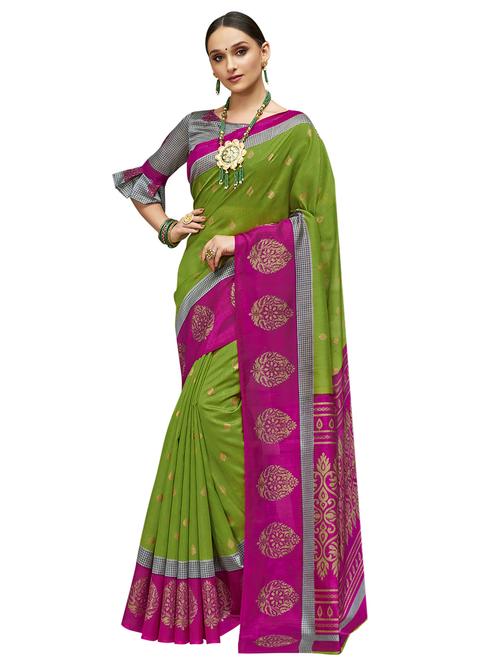 foil printed saree - 17225659 - Very Small Image - 1