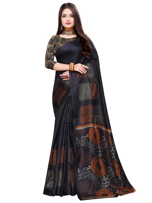 abstract printed saree with blouse - 17225730 - Very Small Image - 1