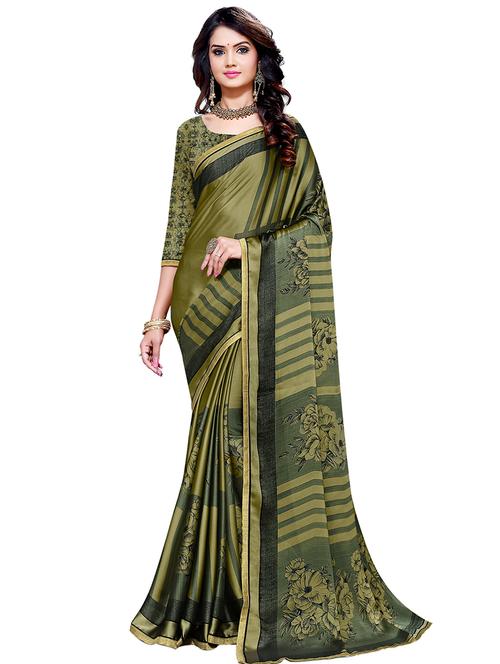 striped printed saree - 17225746 - Very Small Image - 1