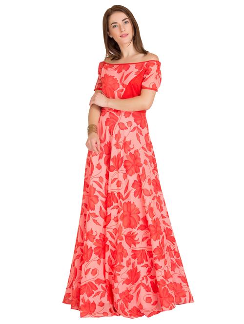 floral off shoulder dress - 17225776 - Very Small Image - 1