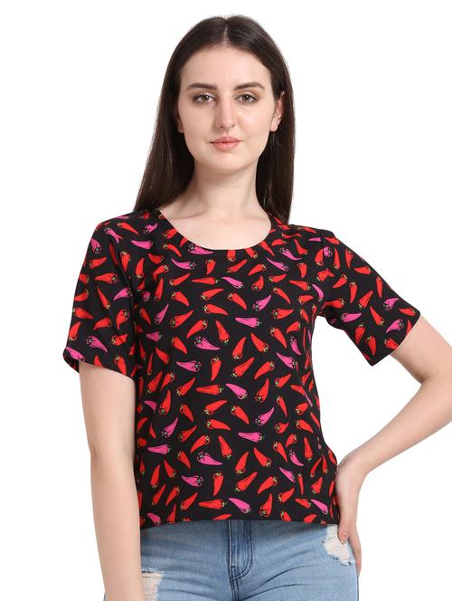 round neck printed tee - 17225825 - Very Small Image - 1