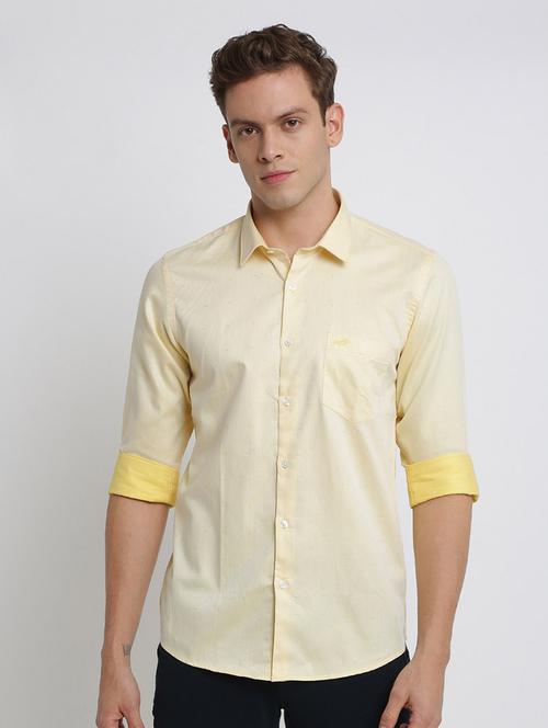 yellow solid formal shirt - 17225974 - Very Small Image - 1