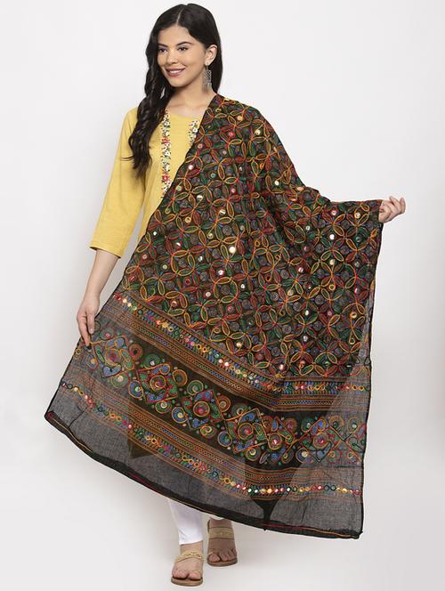 multi color embroidered dupatta - 17226205 - Very Small Image - 1