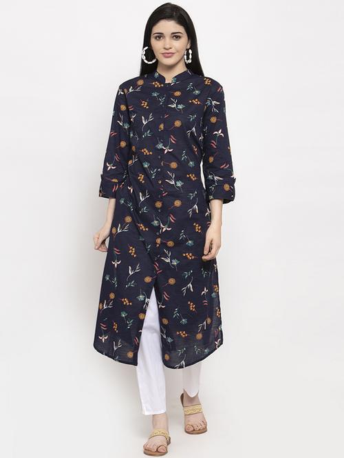 floral high slit kurta - 17226245 - Very Small Image - 1