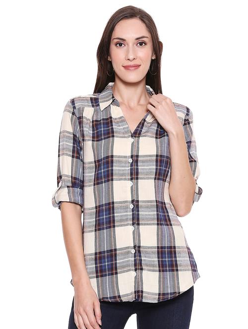 checkered regular shirt - 17226671 - Very Small Image - 1