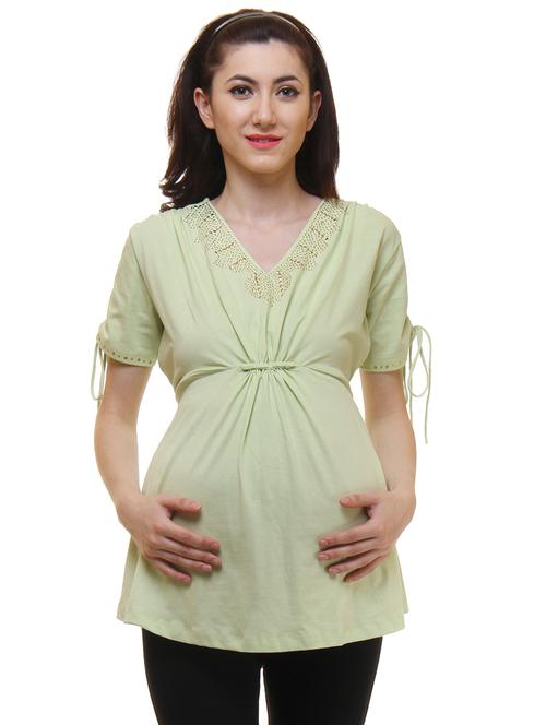green jersey maternity wear - 17227548 - Very Small Image - 1