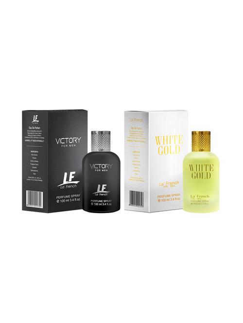 victory for men & white gold for men perfume by la' french eau de parfum 100ml pack of 2 - 17227884 - Very Small Image - 1