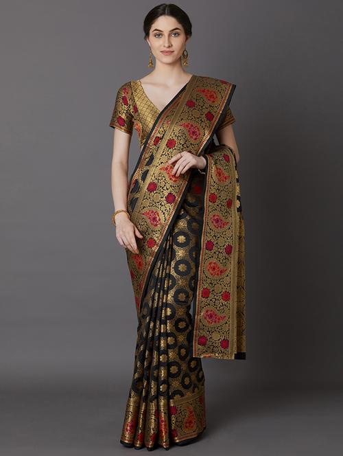 self design woven saree - 17228094 - Very Small Image - 1