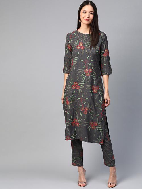 floral straight kurta - 17228129 - Very Small Image - 1
