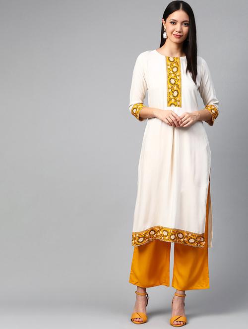 floral print straight kurta - 17228136 - Very Small Image - 1