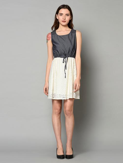drawstring waist a-line dress - 17228881 - Very Small Image - 1