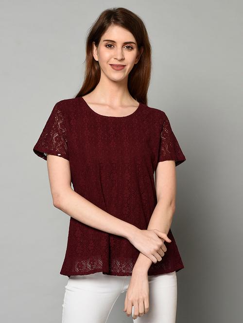 round neck crochet top - 17228920 - Very Small Image - 1