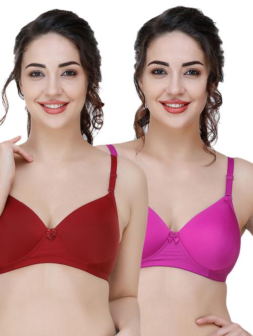 set of 2 three fourth coverage t-shirt bra - 17229828 - Very Small Image - 1