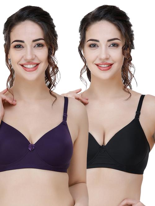 set of 2 three fourth coverage t-shirt bra - 17229861 - Very Small Image - 1